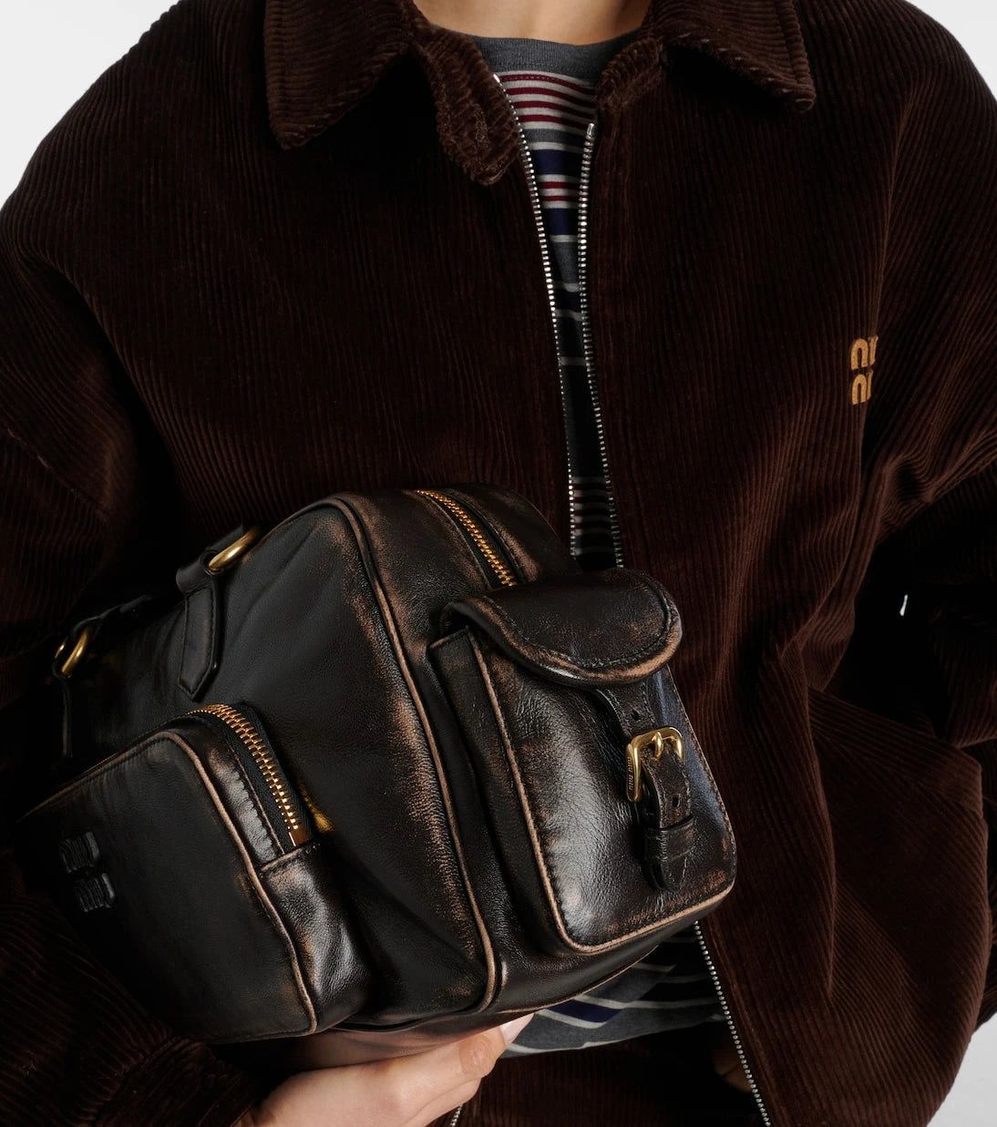 Miu Miu - Pocket leather shoulder bag