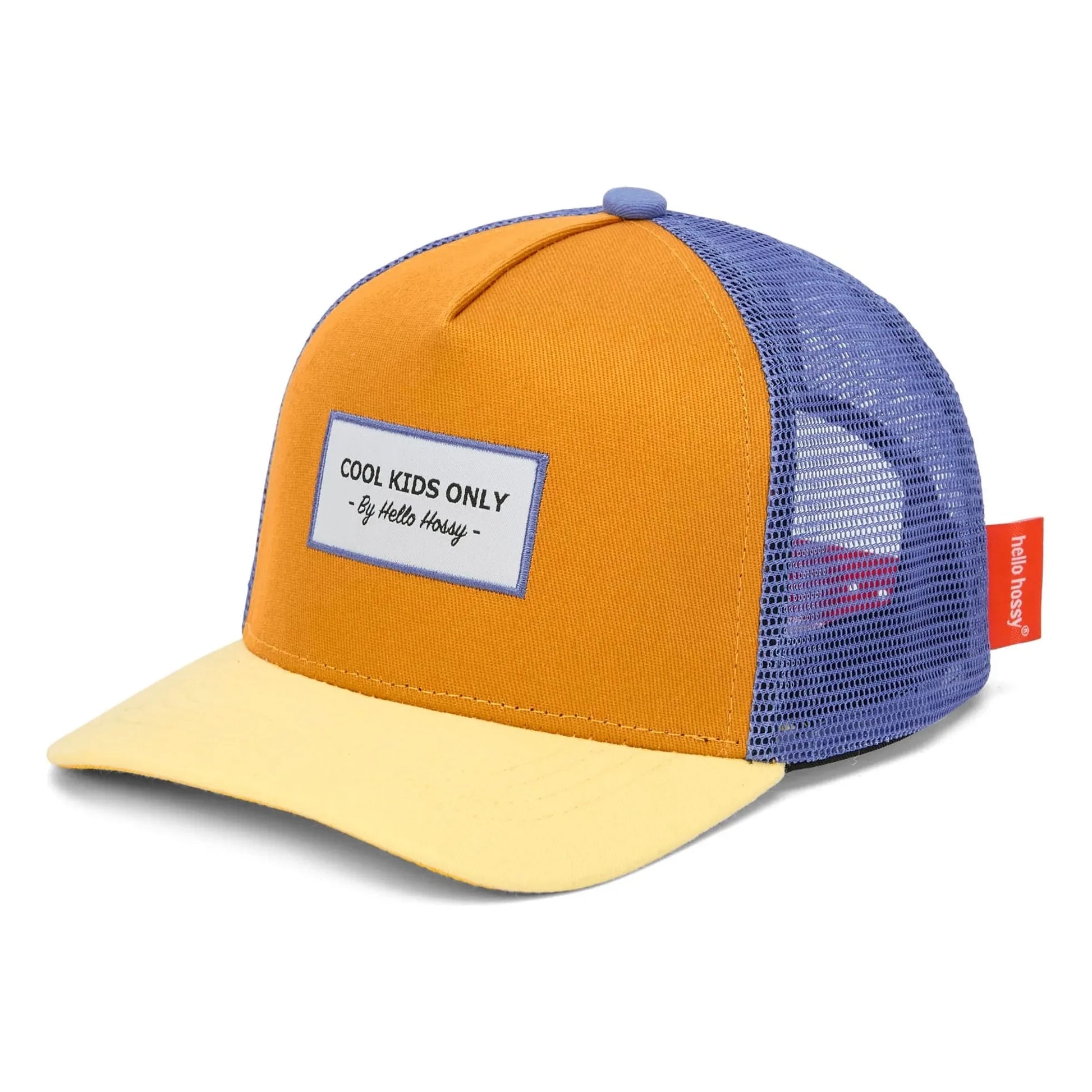 Hello Hossy - Trucker Mini Organic Cotton Curved Visor Cap | Camel