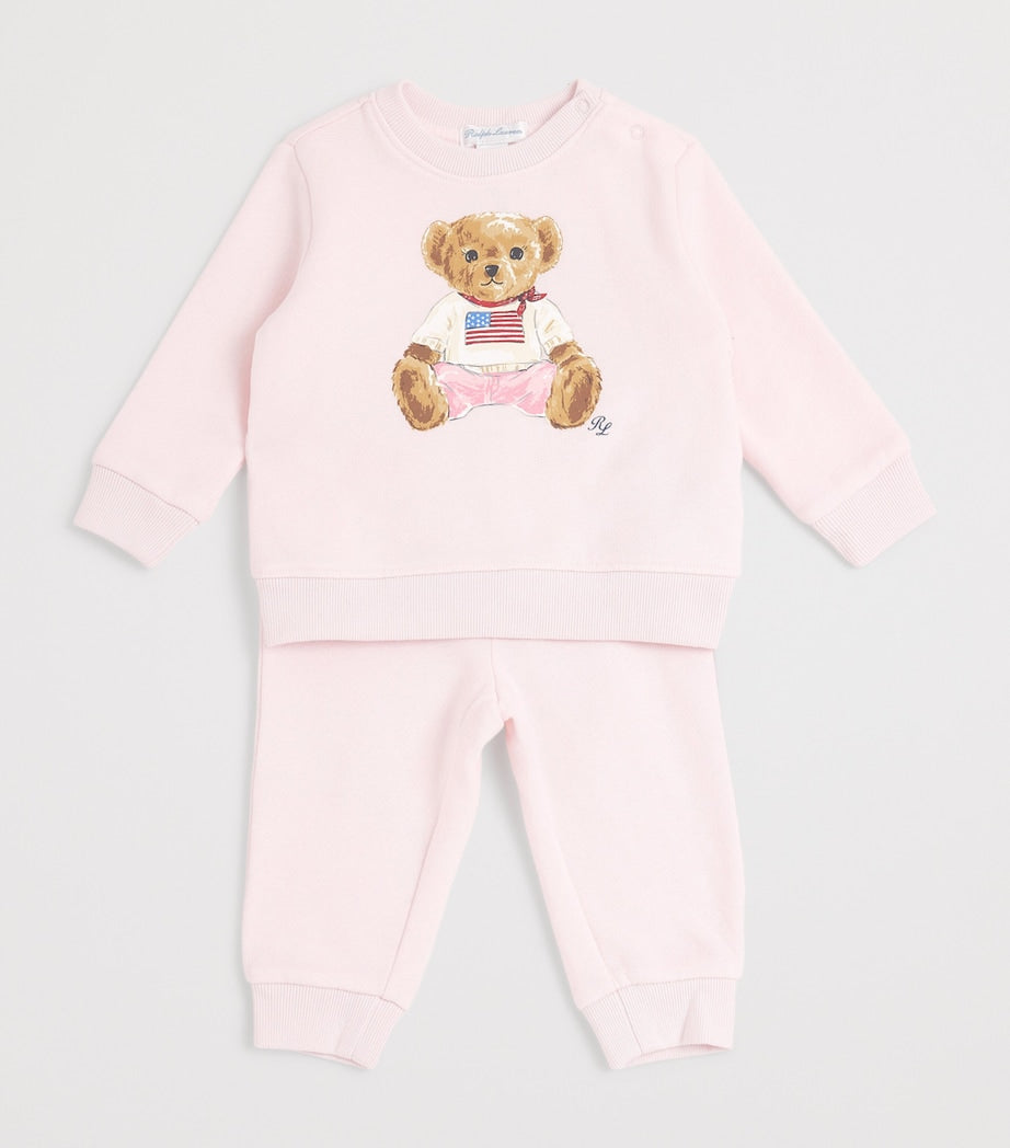 Ralph Lauren Kids Cotton-Blend Bear Sweatshirt and Sweatpants Set (3-24 Months)