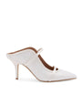 Malone Souliers White Tulle Maureen Heeled Mules 70