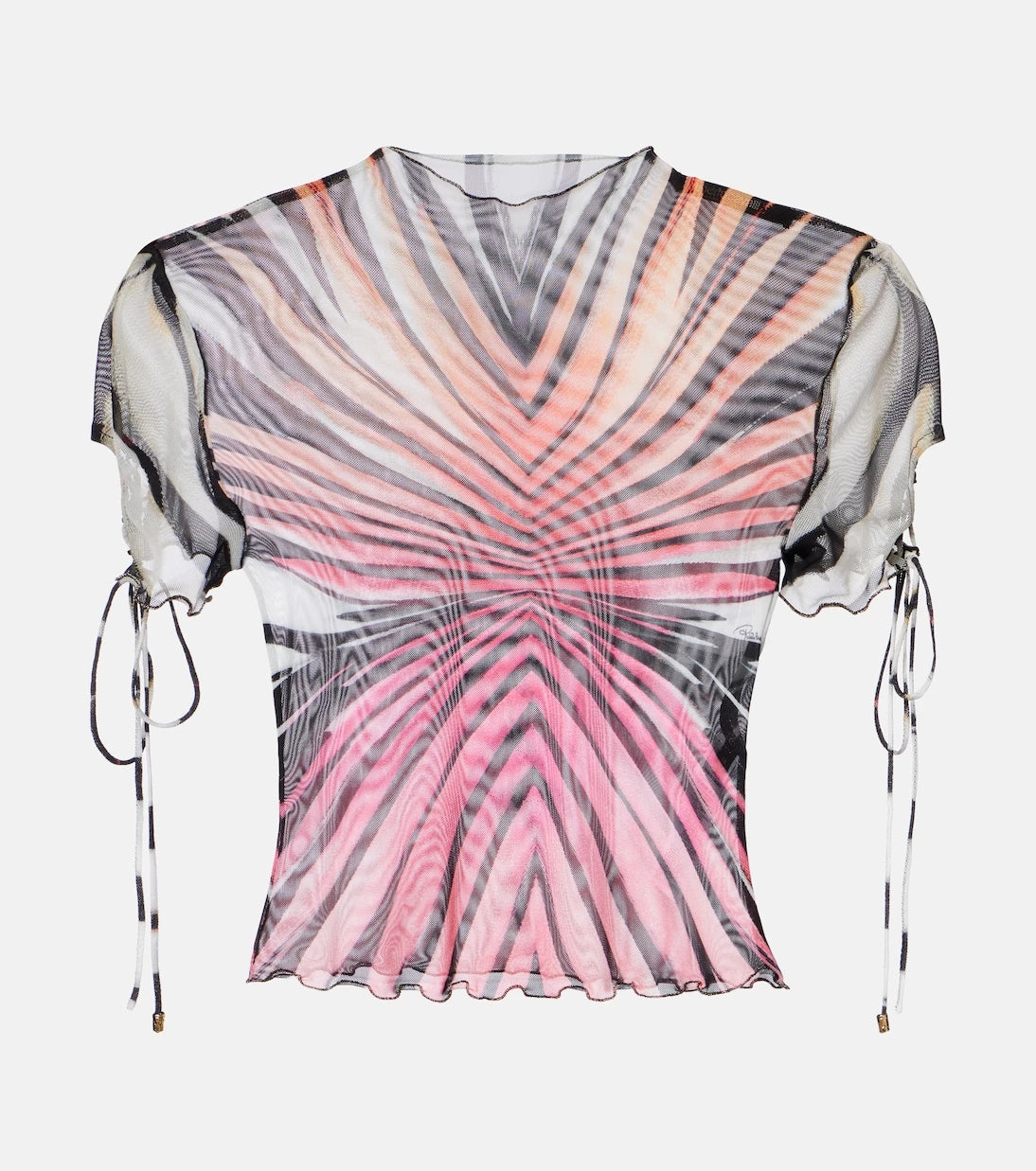 Roberto Cavalli - Printed mesh top