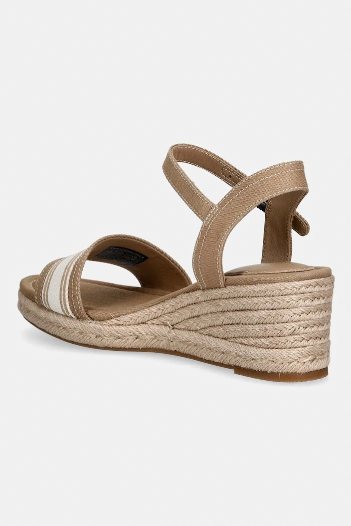 Tommy Hilfiger Platforma Sandalet Mid Wedge Espad Webbing