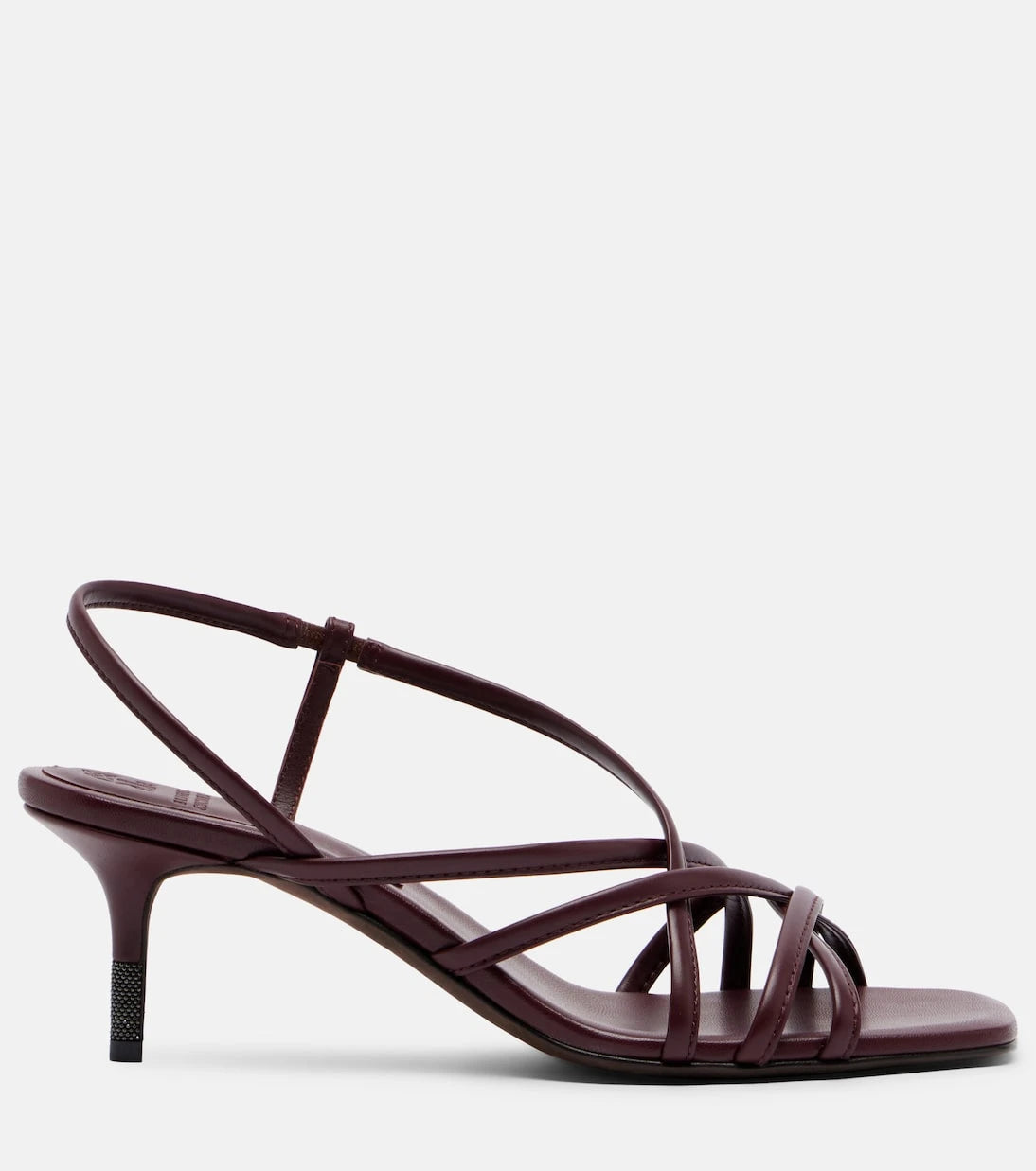 Brunello Cucinelli - Monili leather slingback sandals
