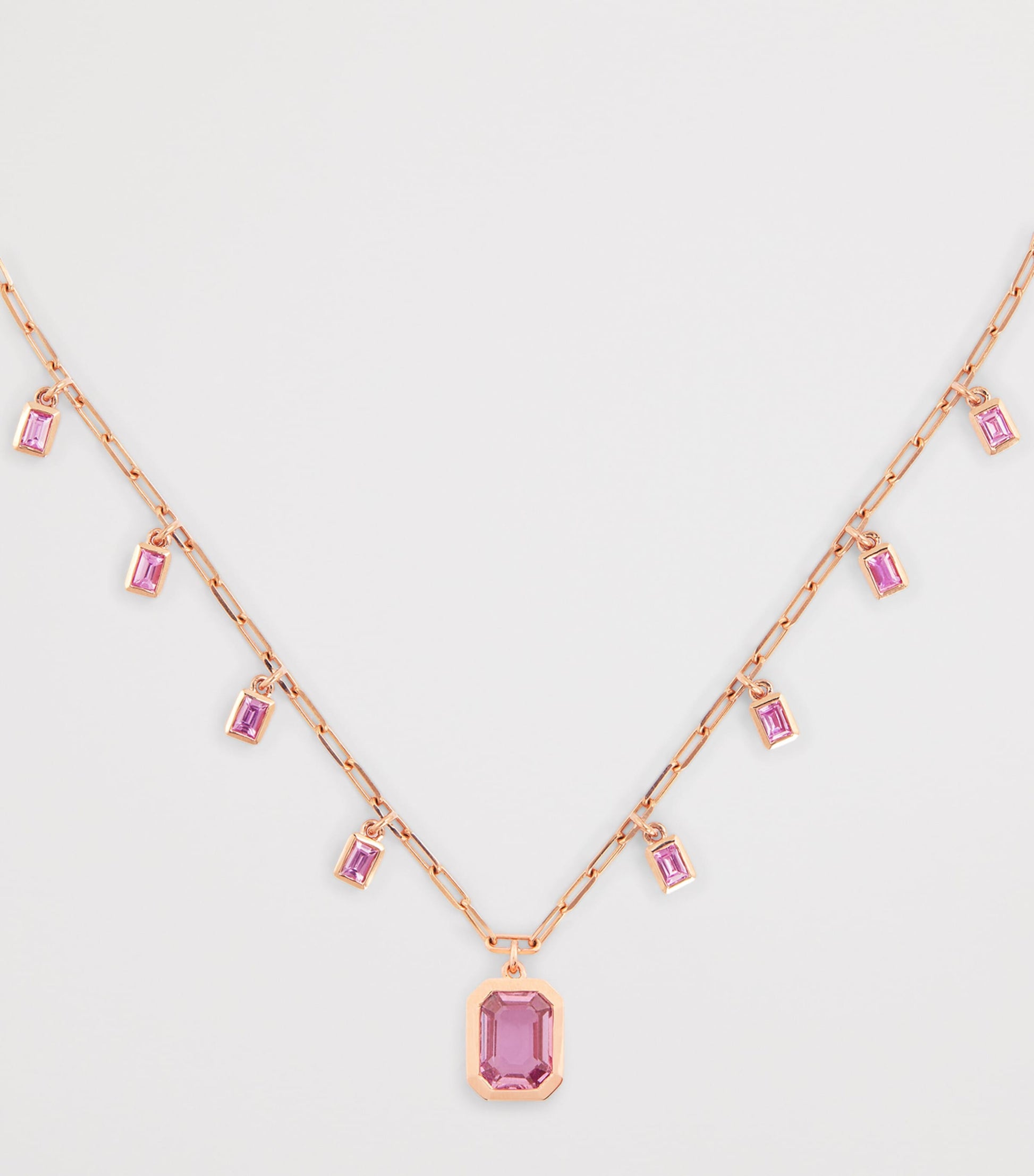 Rose Gold and Sapphire Illusion Choker