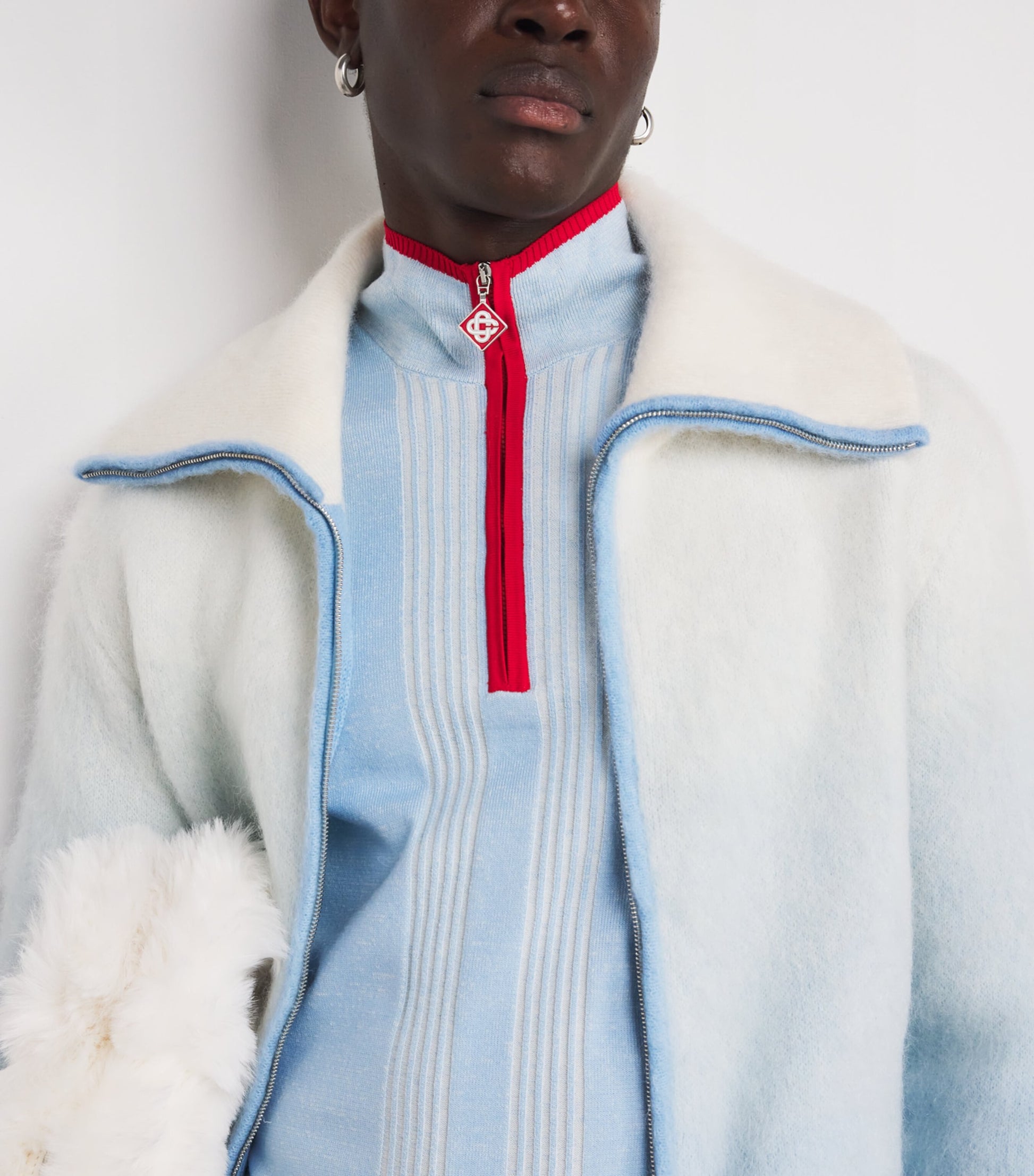 Casablanca Wool-Mohair-Blend Gradient Jacket