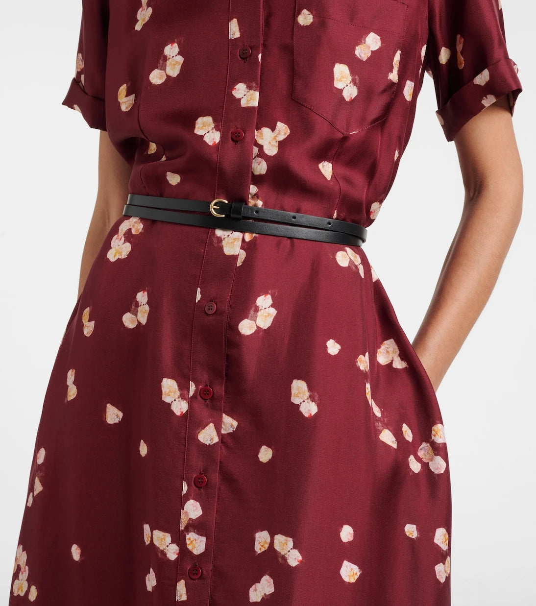 Altuzarra - Belted printed silk shirt dress