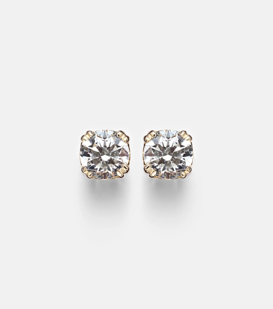 Stone and Strand - 14kt gold earrings with diamonds
