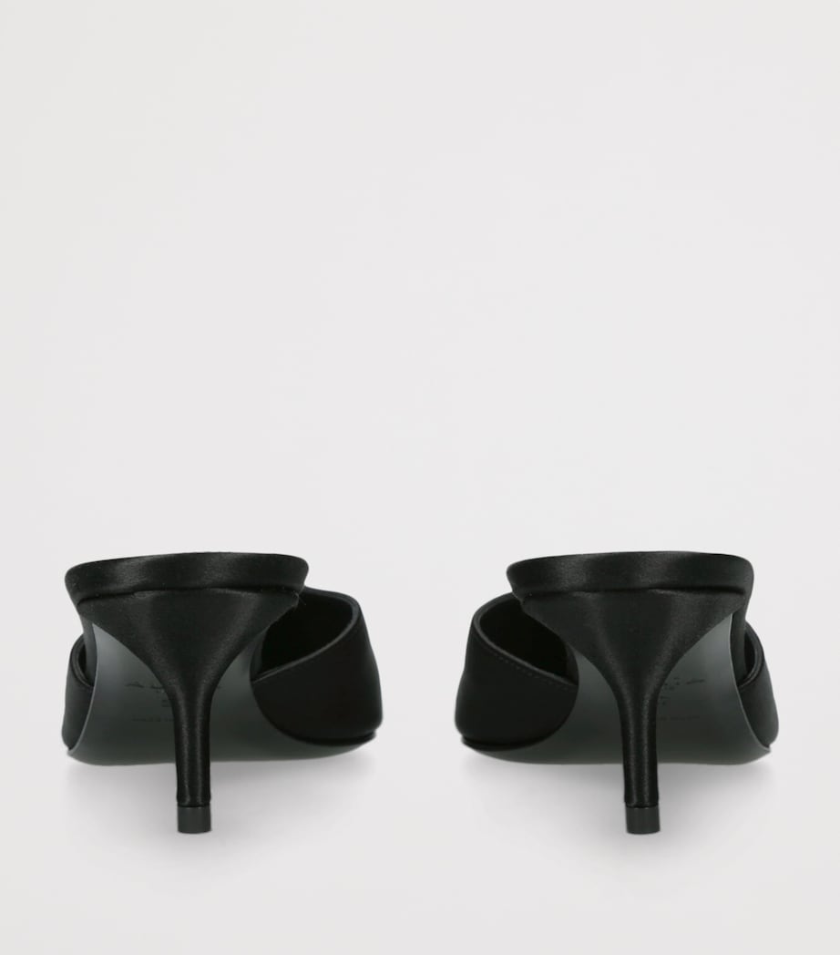 Alaïa Black Satin Heeled Mules 55