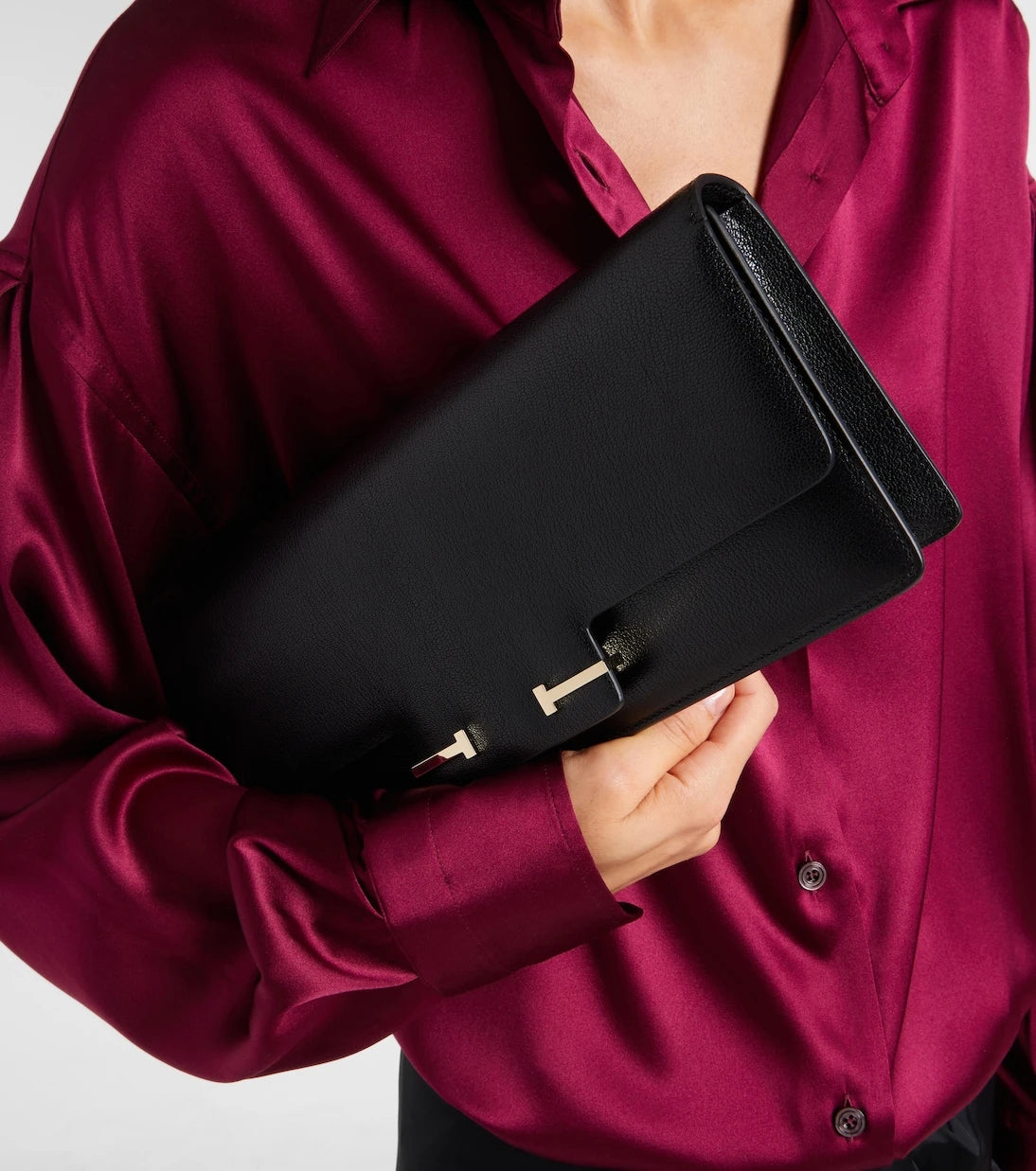 Tom Ford - Double T leather shoulder bag