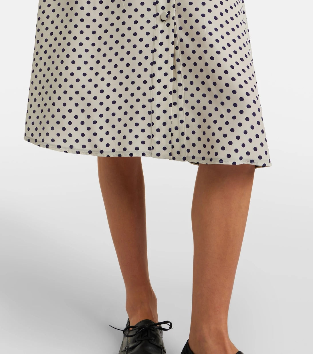Prada - Polka-dot silk shirt dress