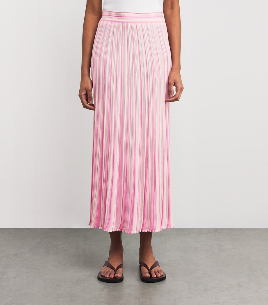 VALENTI Pink Stripe Ponza Maxi Skirt