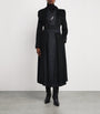 Max Mara Black Virgin Wool-Cashmere Wrap Coat