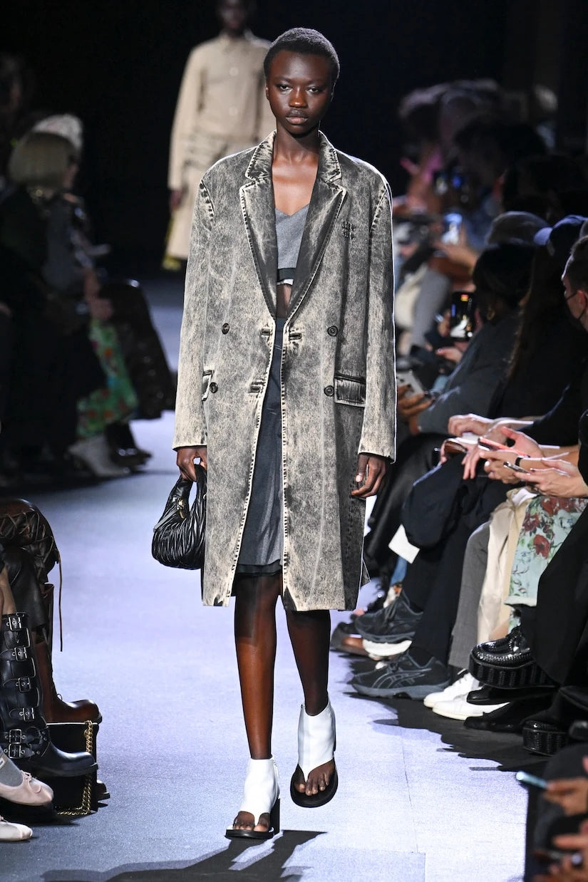 Miu Miu - Bleached denim coat