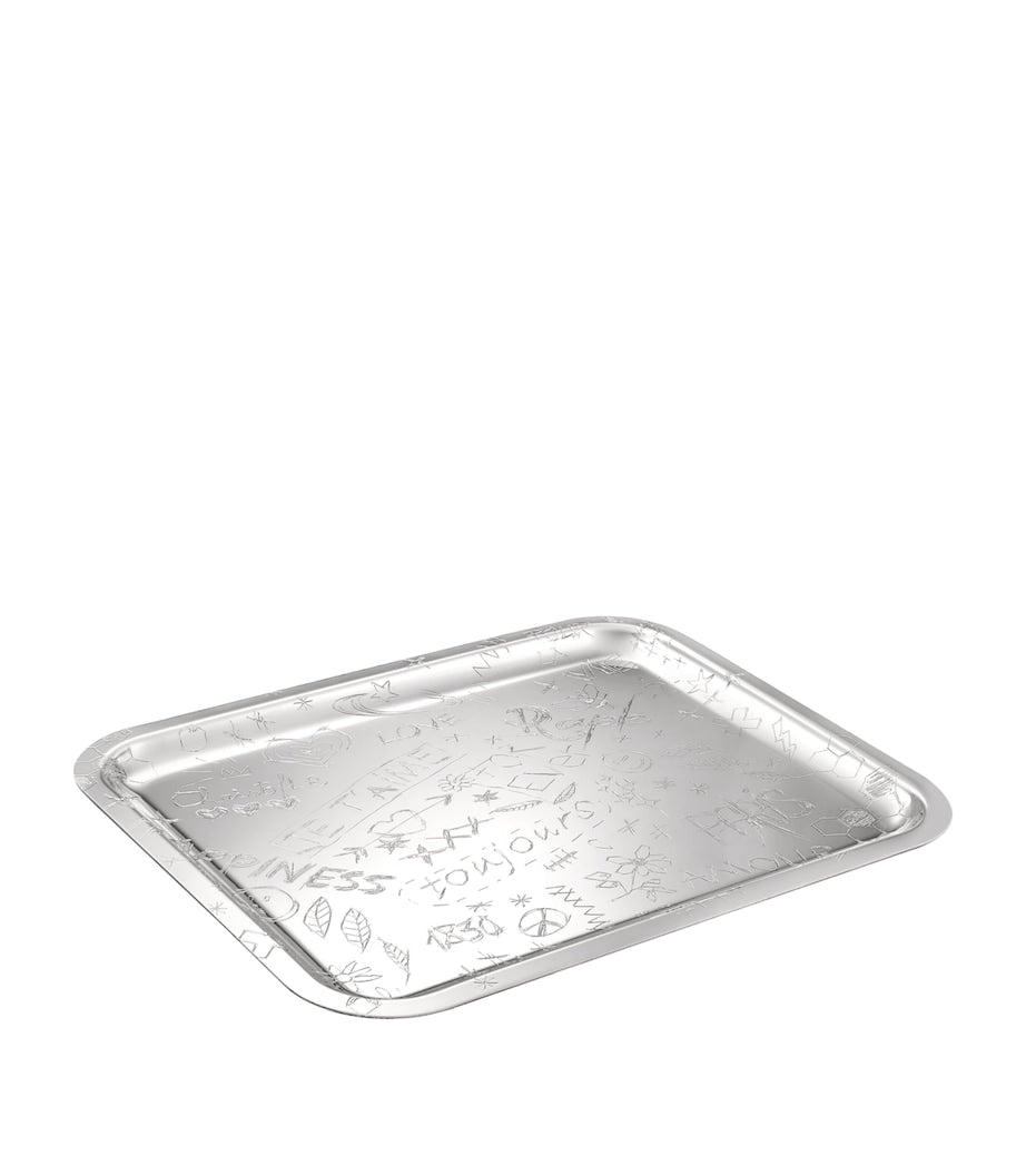 Christofle Silver-Plated Graffiti Tray (36cm x 28cm)