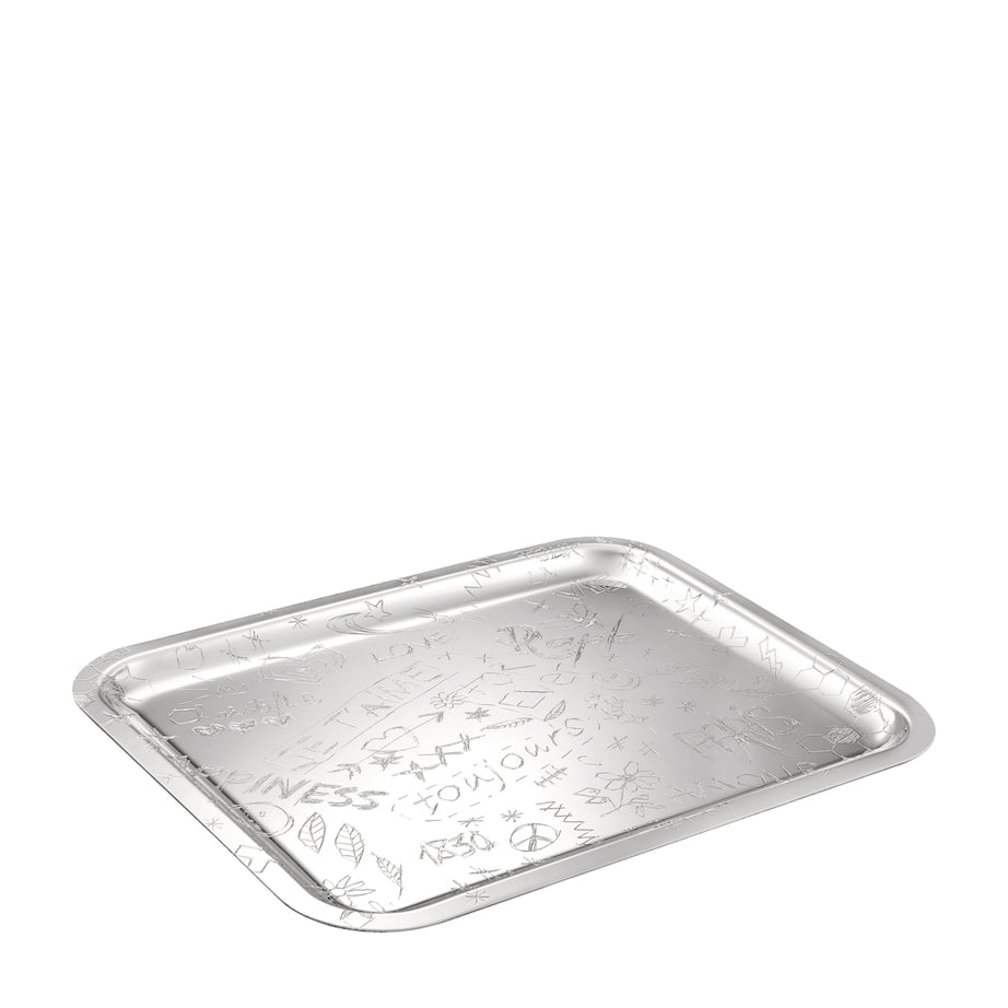 Christofle Silver-Plated Graffiti Tray (36cm x 28cm)
