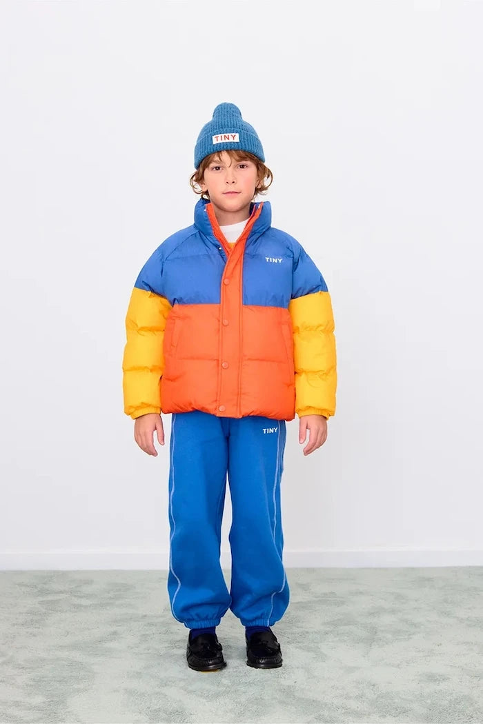 Детско яке Tinycottons COLOR BLOCK SHORT PADDED JACKET