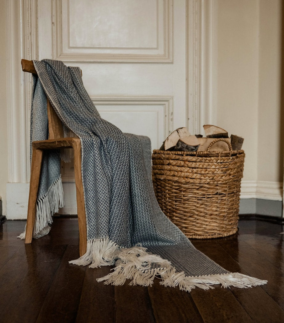 Araminta Campbell Alpaca-Blend Woodland Inkcap Throw (150cm x 230cm)