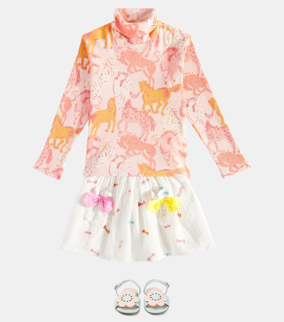 Stella McCartney Kids - Printed cotton-blend turtleneck top