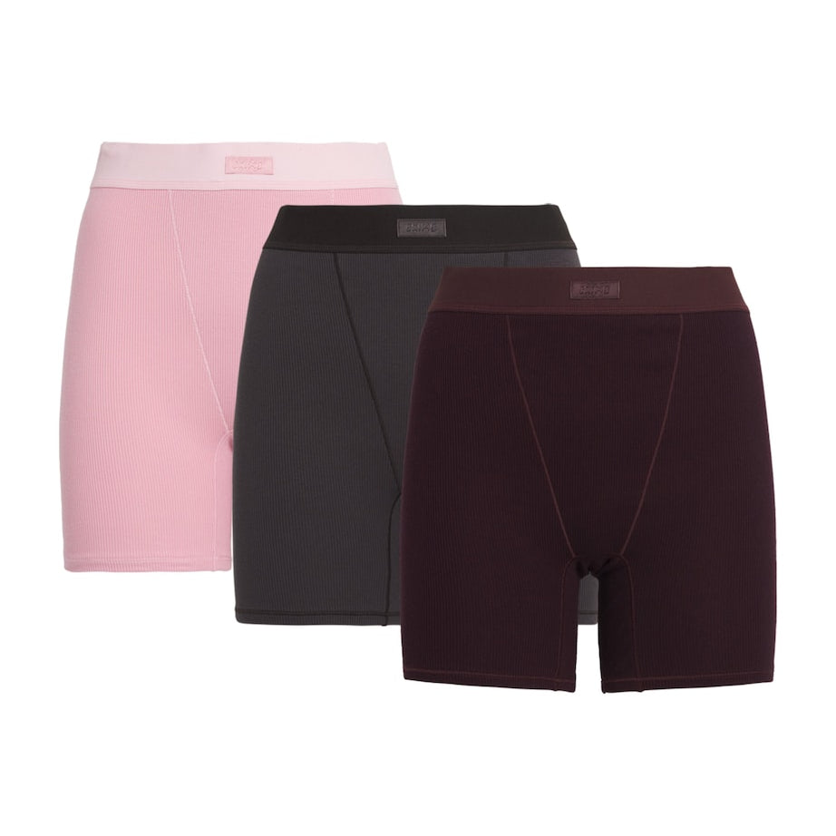 Stretch-Cotton Ribbed Boxer Shorts (Pack of 3)