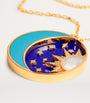 Yellow Gold, Diamond, Lapis and Turquoise Cosmic Love Necklace