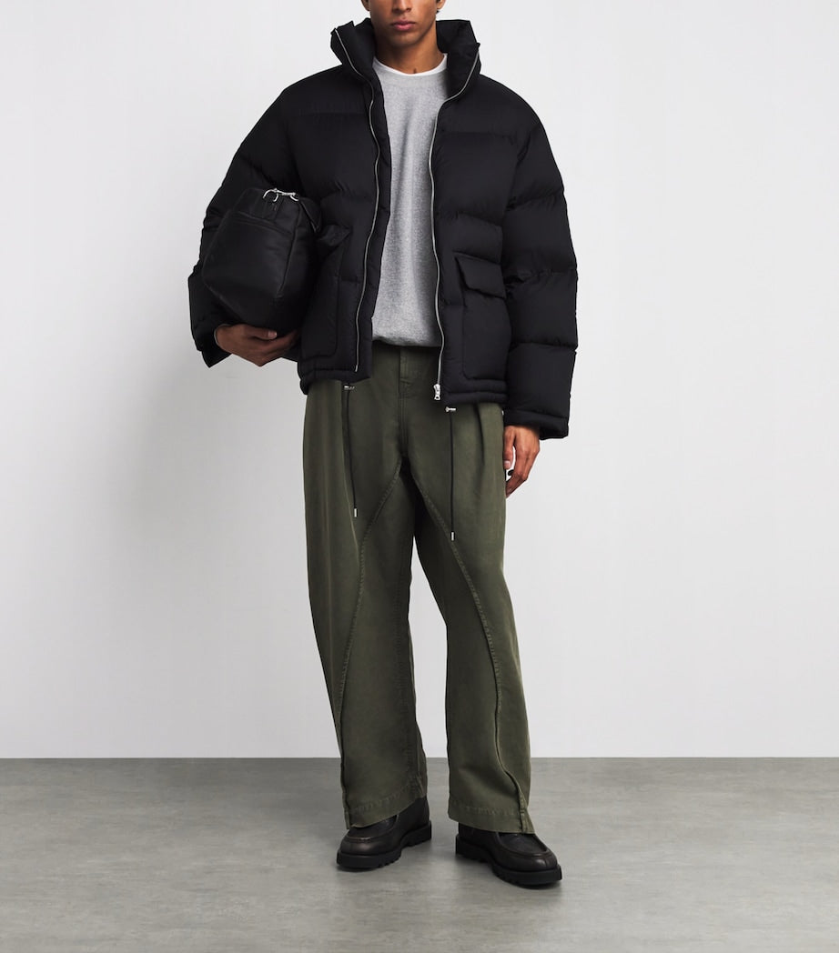 Black Down Ripstop Puffer Jacket