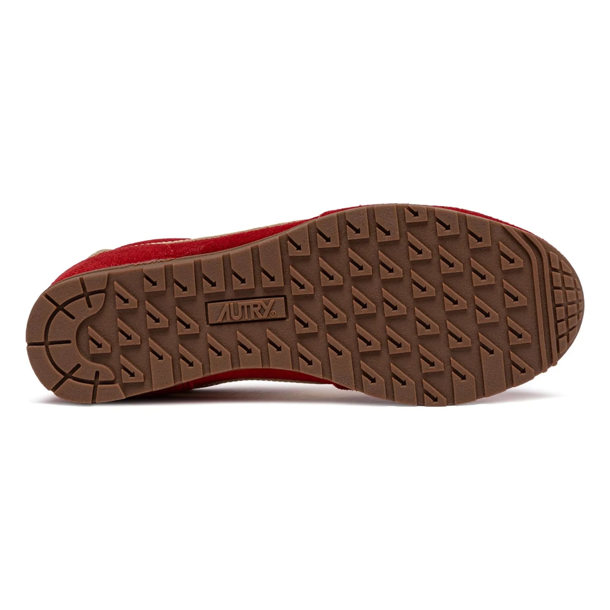Autry - Windspin Low Two-tone Suede and Leather Basket | Red