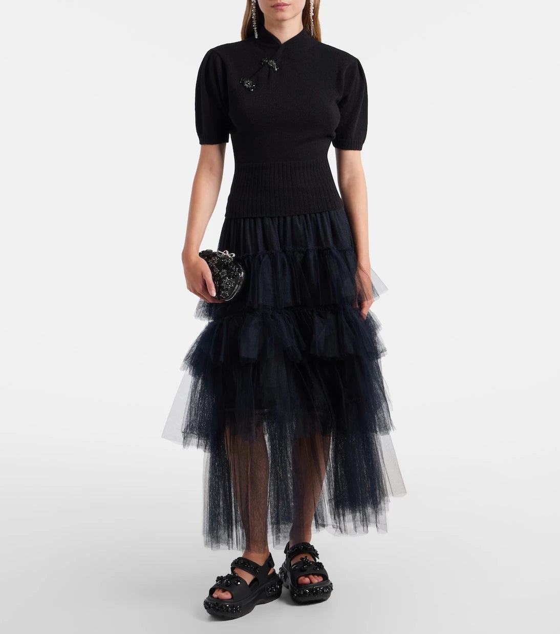 Simone Rocha - Embellished cashmere sweater