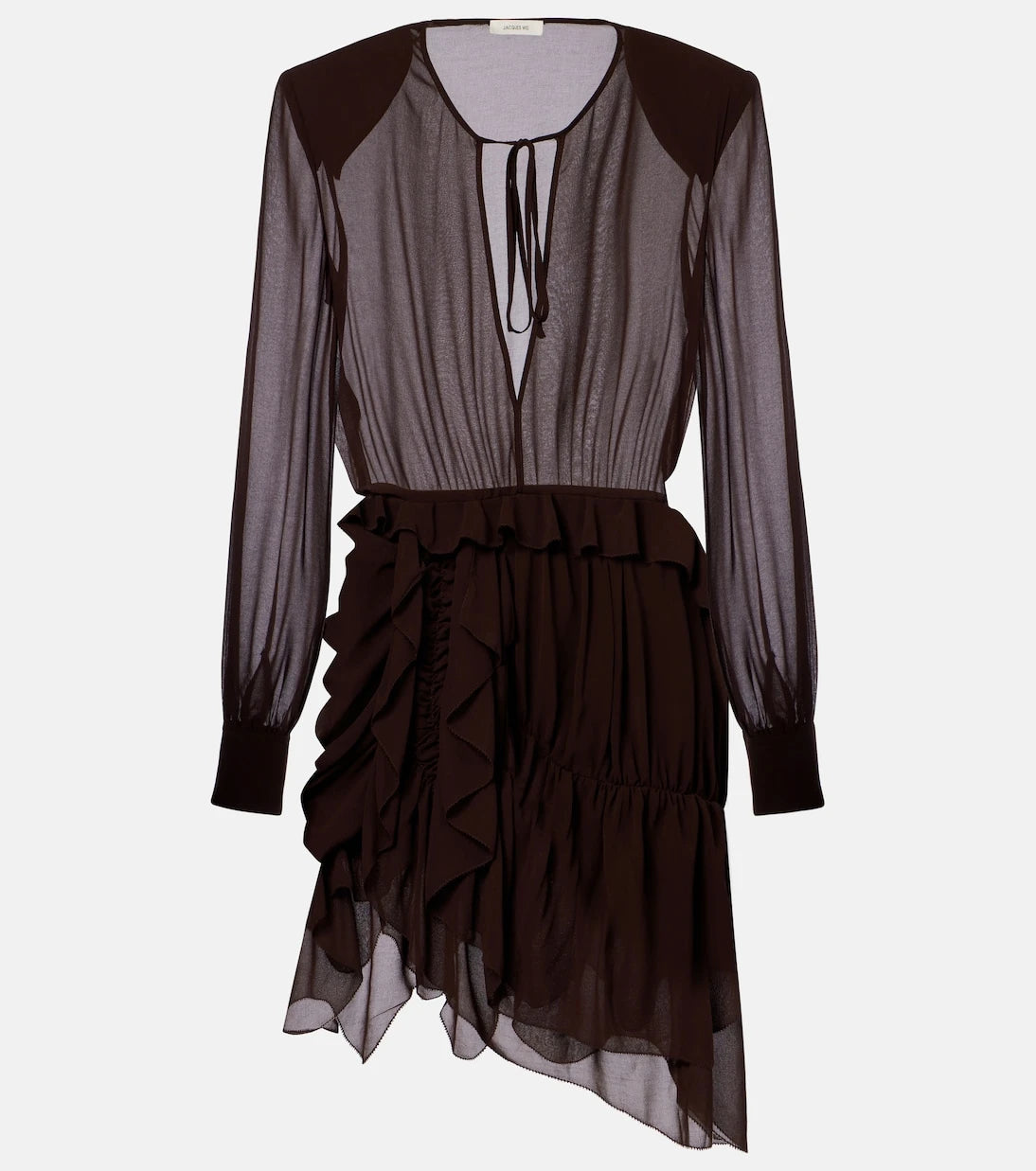Jacques Wei - Ruffled asymmetric minidress