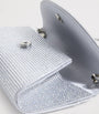 Judith Leiber Silver Rhinestone Taylor Clutch Bag