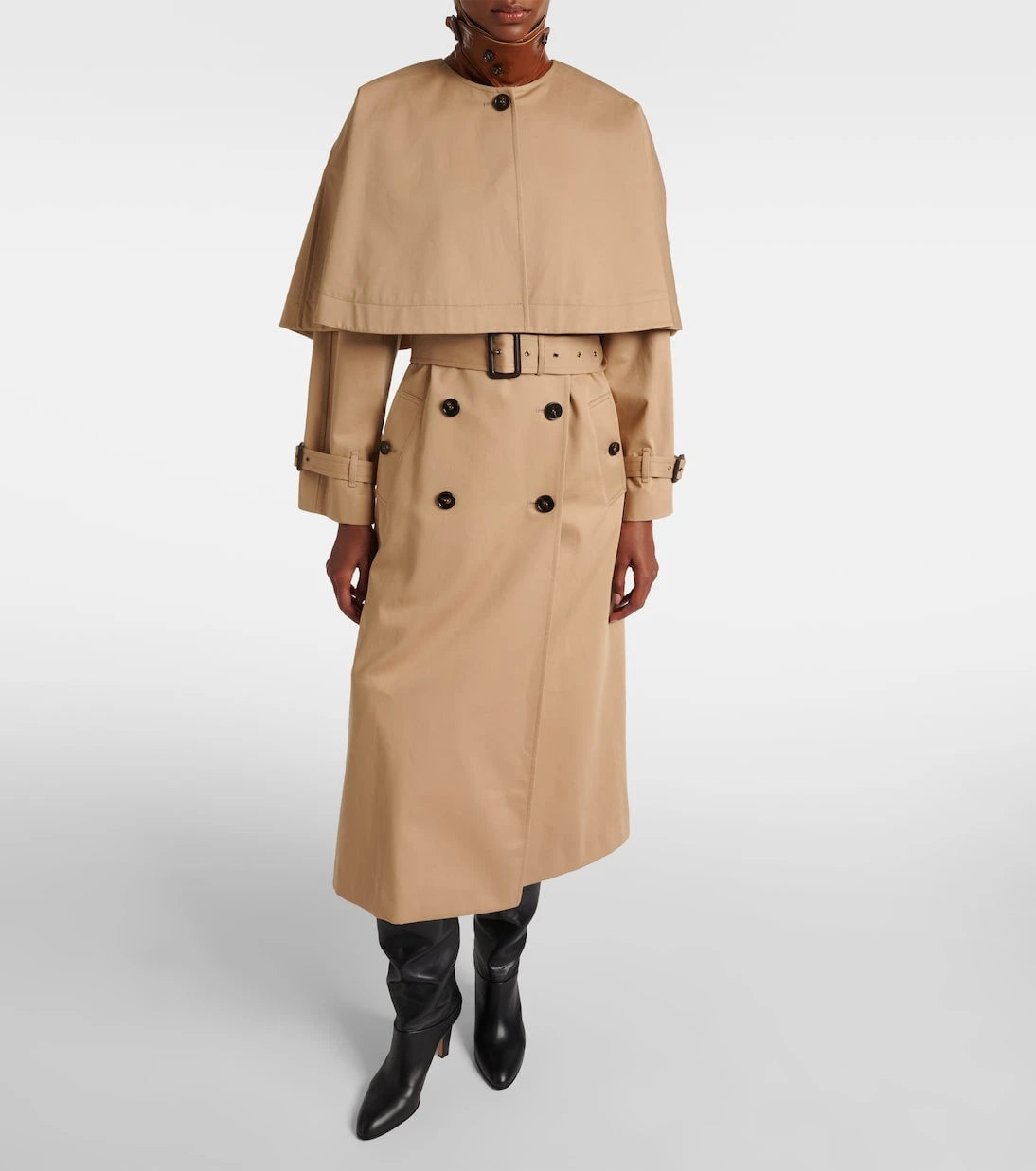 Chloé - Caped cotton gabardine trench coat