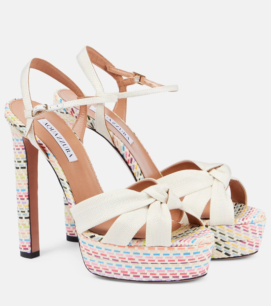 Aquazzura - صنادل Divine 130 ذات الكعب العالي والمنصة