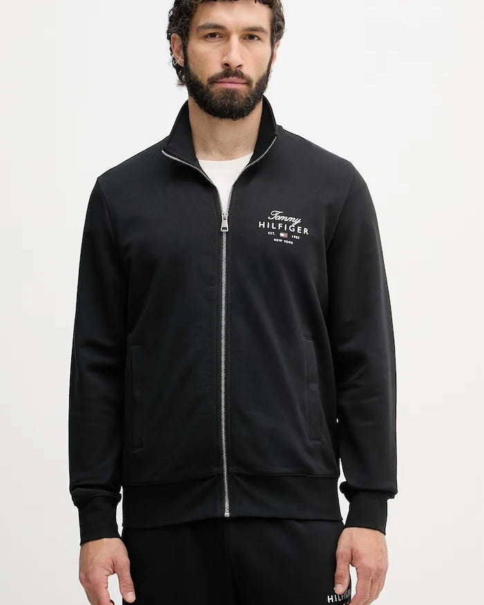 Tommy Hilfiger fermuarlı erkek pamuklu sweatshirt