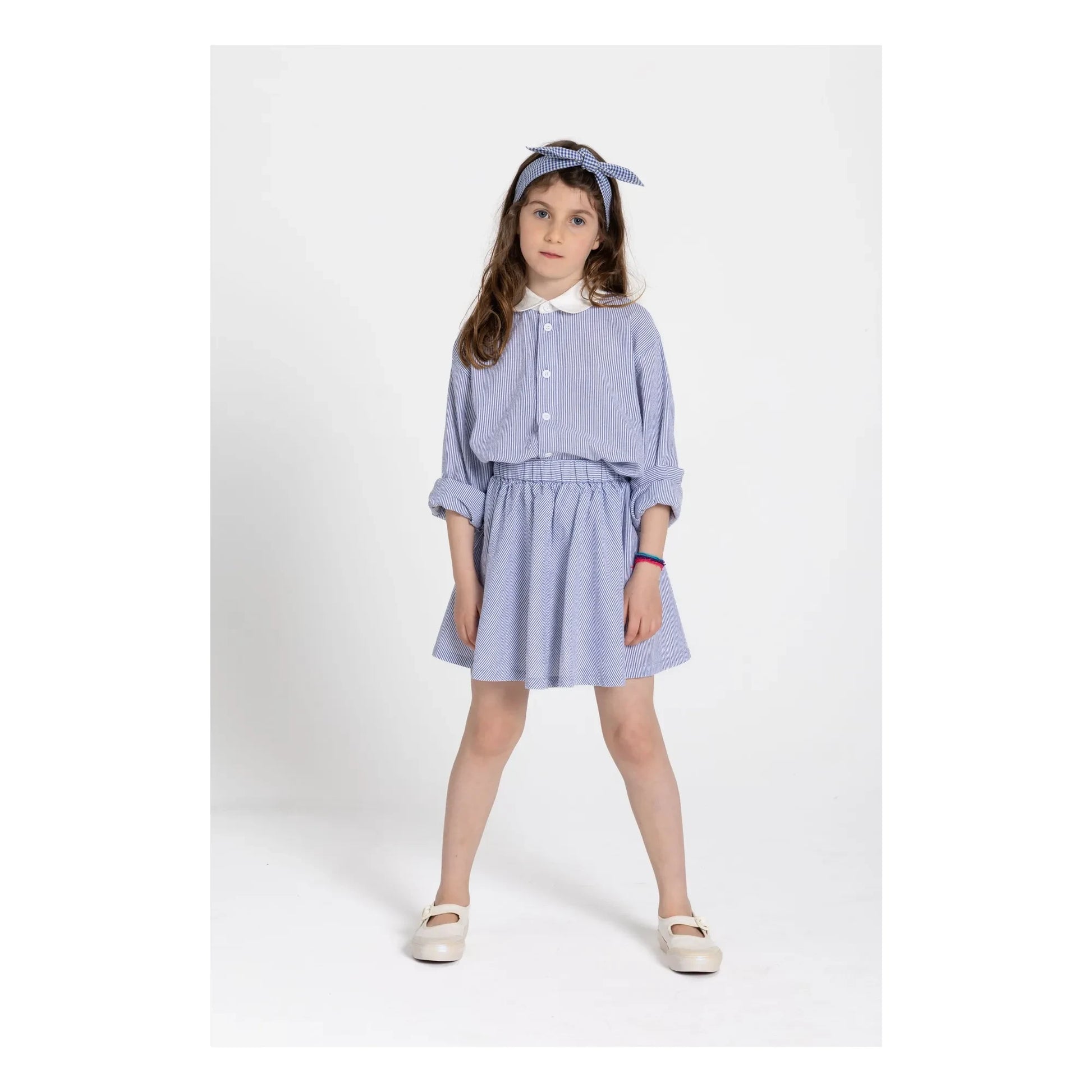 Smallable Kid - Melody Striped Skirt | Royal blue