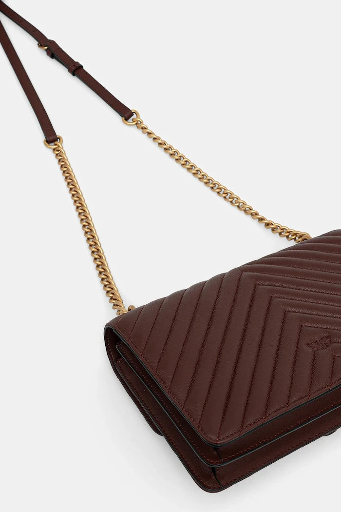 Pinko kadın deri crossbody çanta
