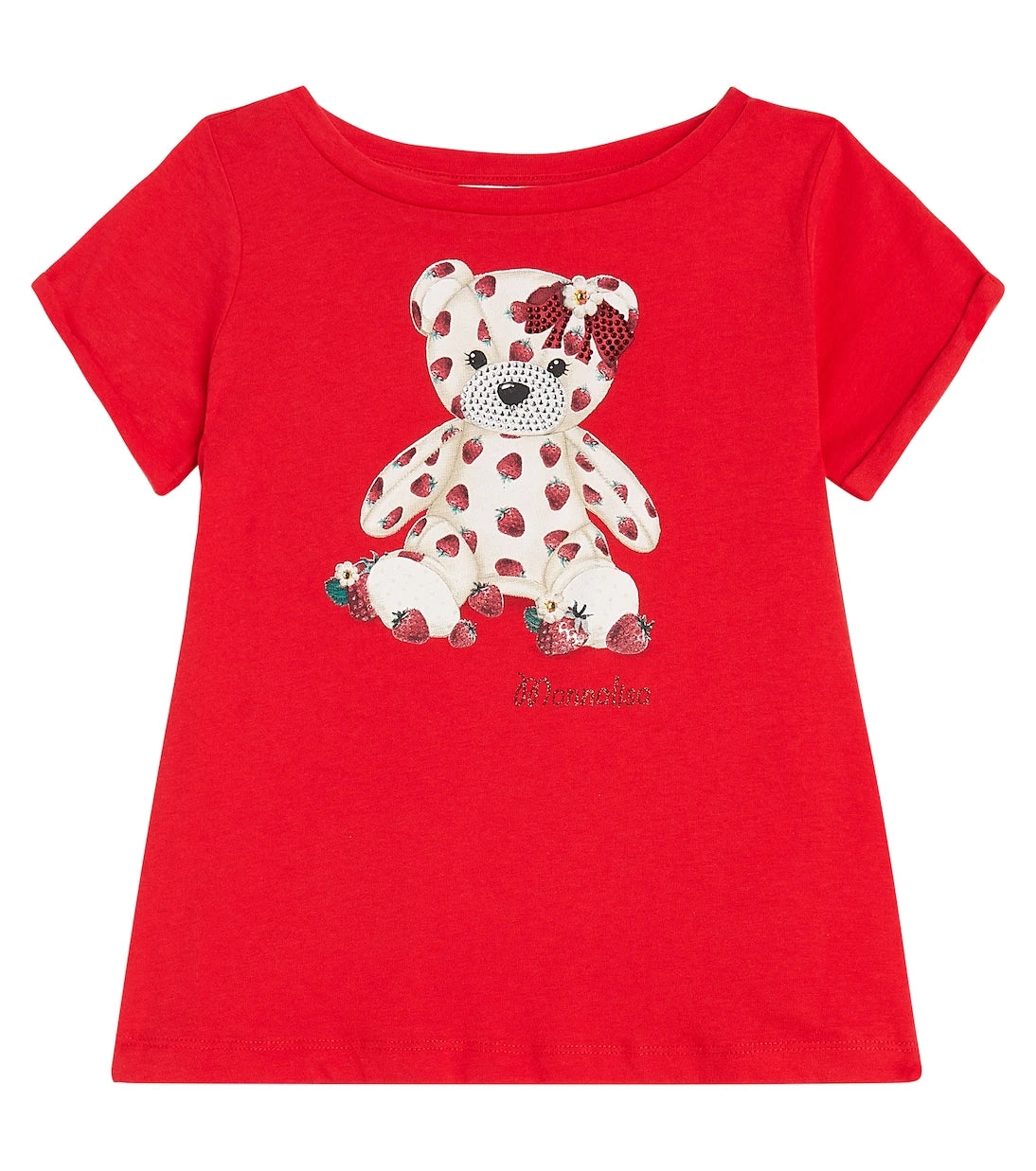 Monnalisa - Embellished cotton jersey T-shirt