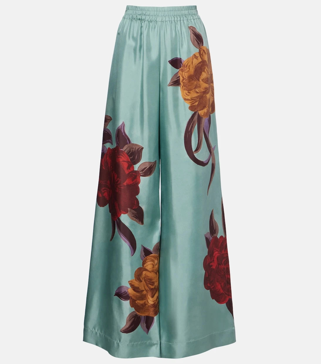 La DoubleJ - Floral silk palazzo pants