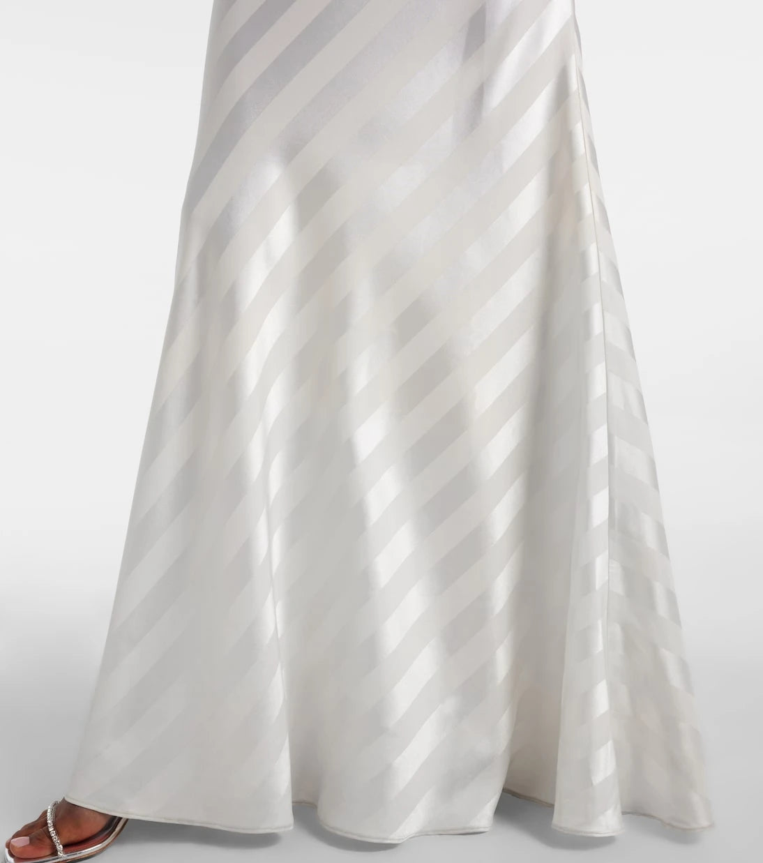 Self-Portrait - Lace-trimmed satin gown