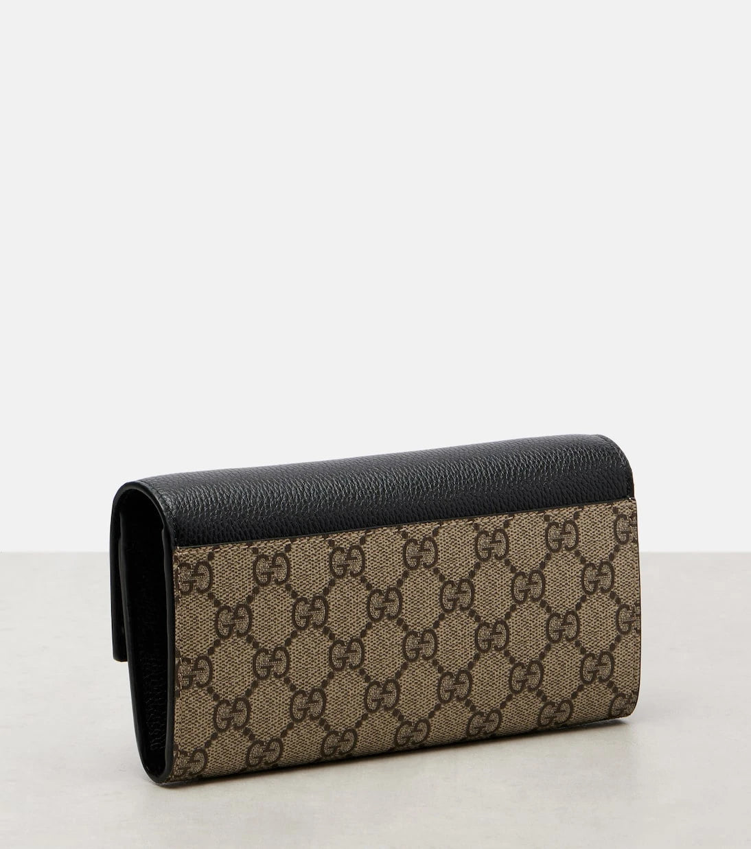 Gucci - GG Marmont leather-trimmed wallet on chain