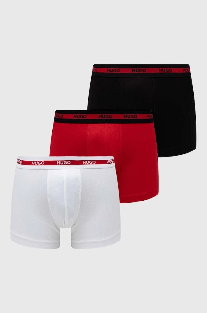 HUGO Erkek Pamuk ve Elastan Bitişik Boxer TRIPLET PLANET 3'lü