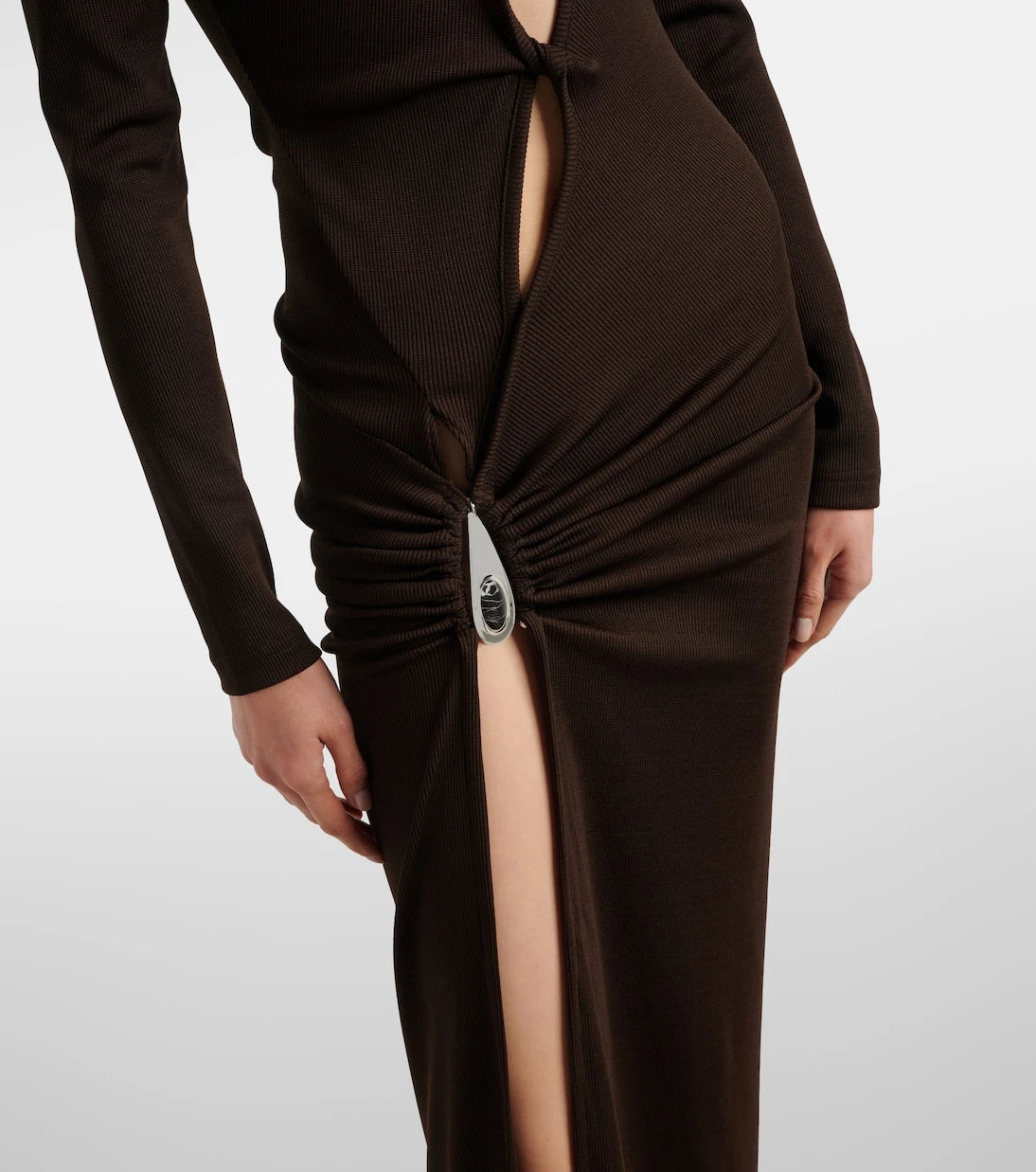 Christopher Esber - Cutout ribbed-knit midi dress