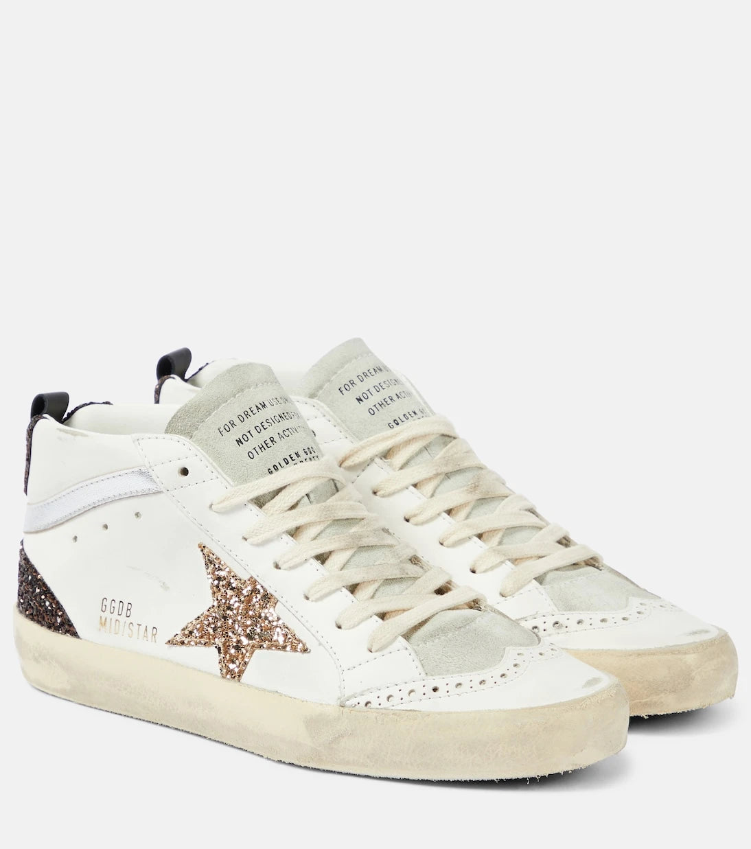 Golden Goose - Mid Star glitter leather sneakers