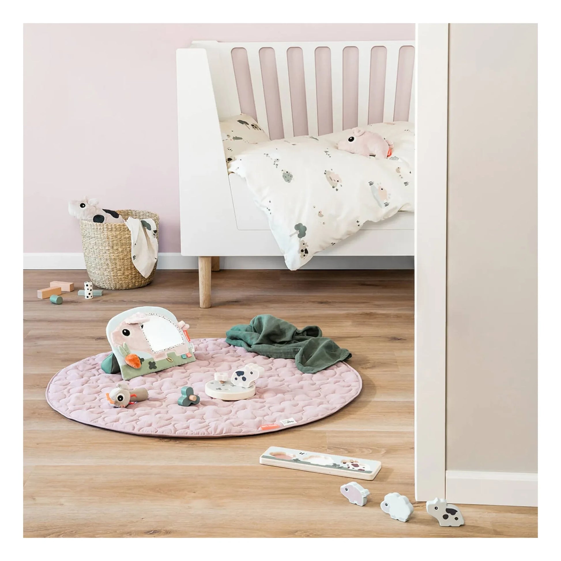 Done by deer - Tiny Farm playmat | Pink