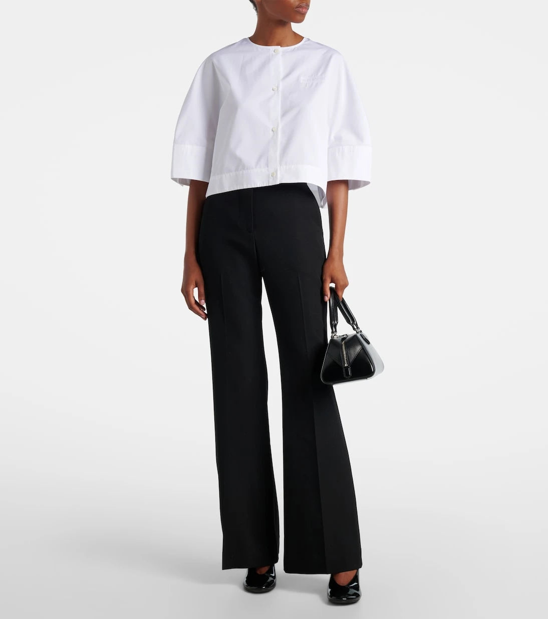 Givenchy - Mid-rise wool flared pants