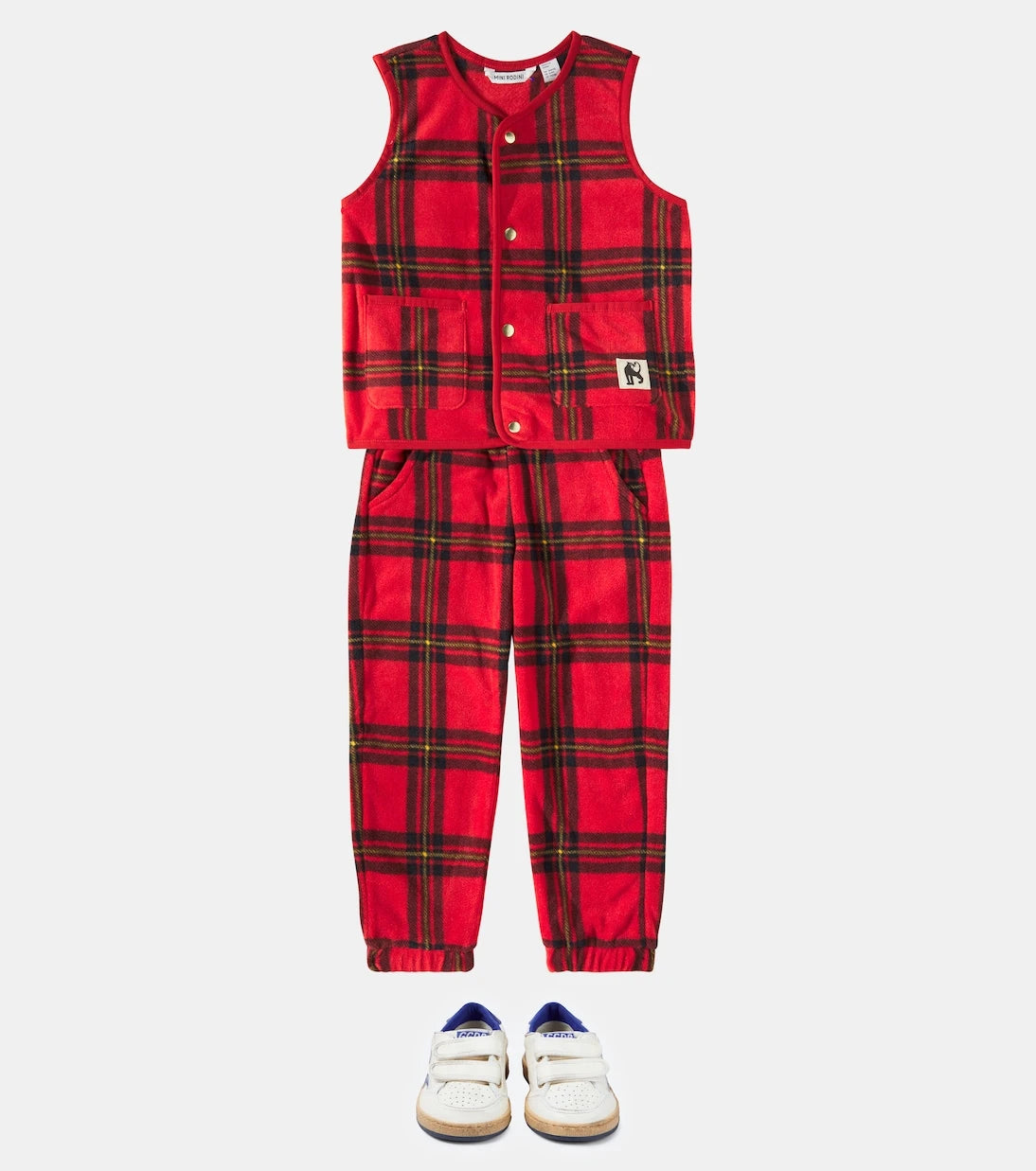 Mini Rodini - Checked fleece sweatpants