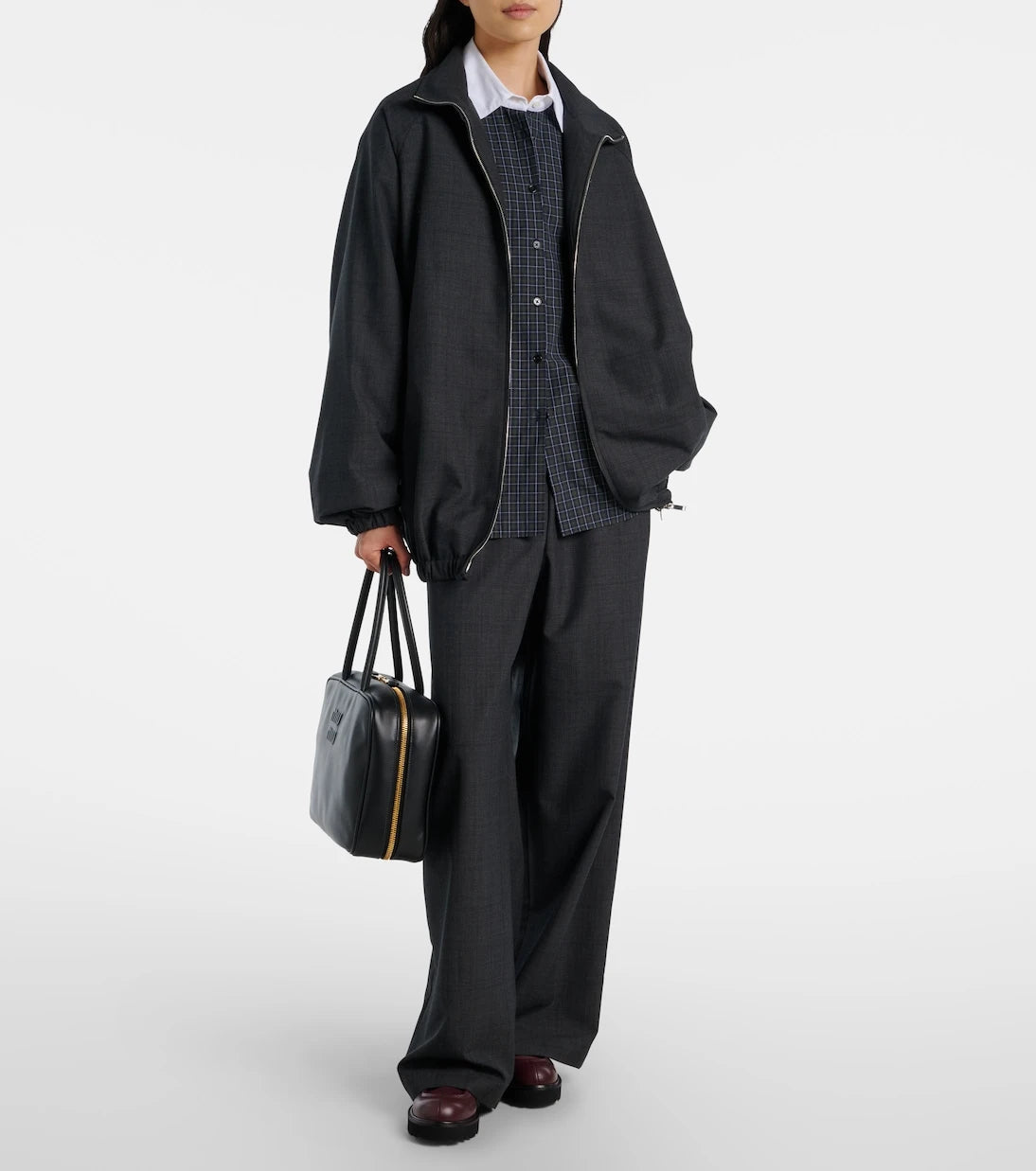 The Frankie Shop - Baxter plaid wide-leg pants