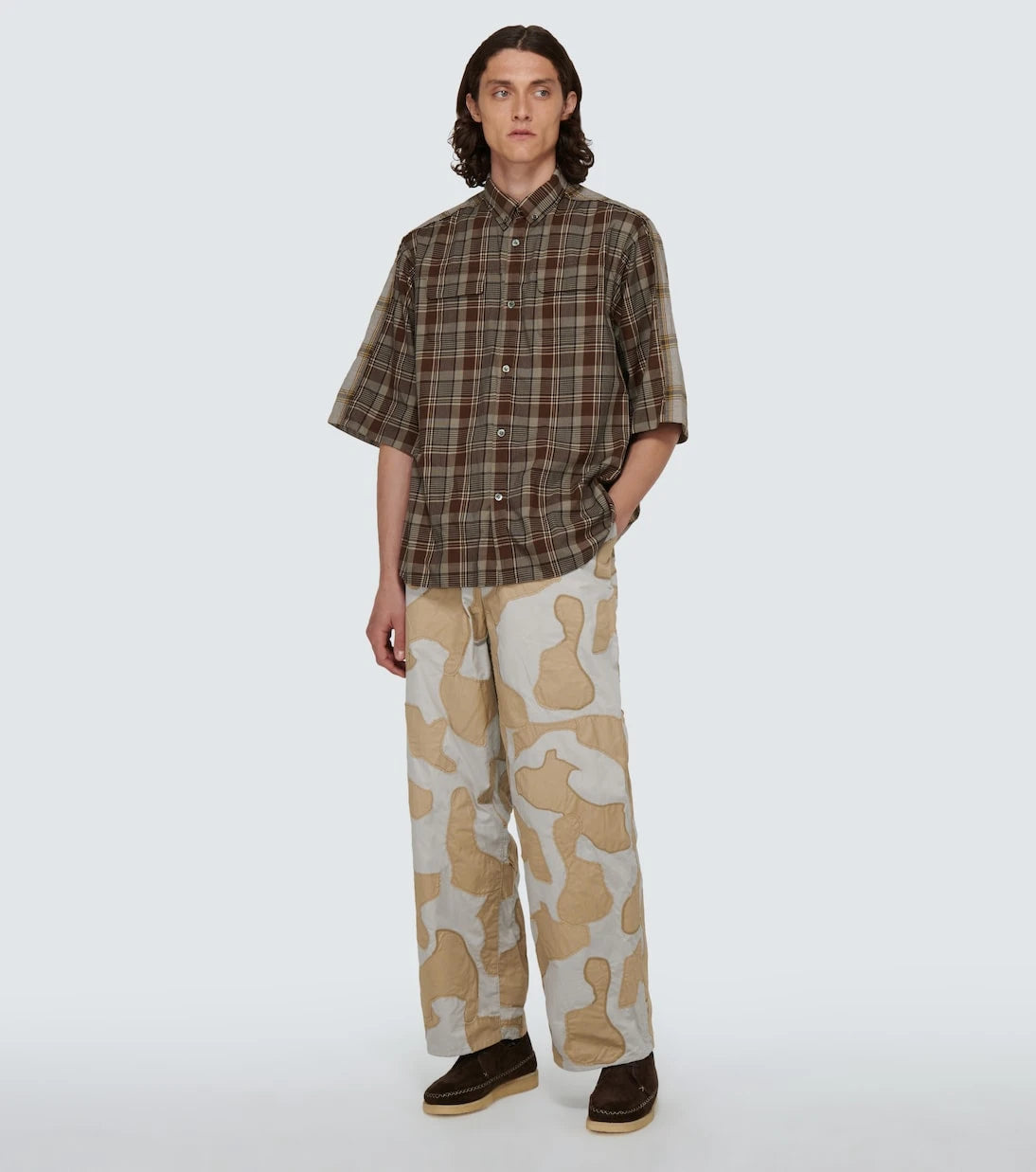 Undercover - Wide-leg camouflage pants