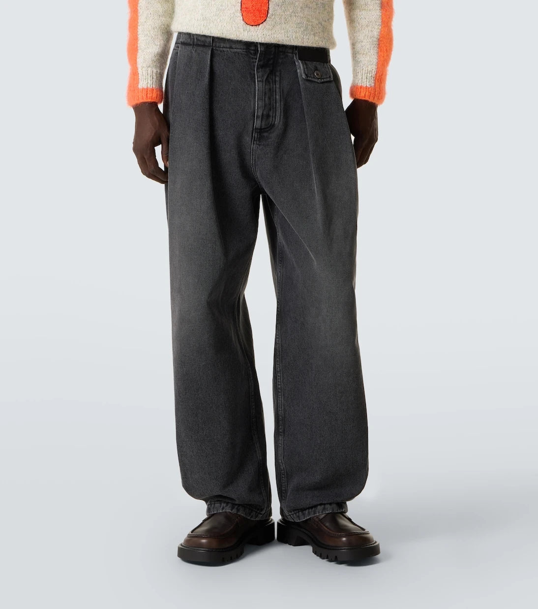 Loewe - Pleated barrel-leg jeans