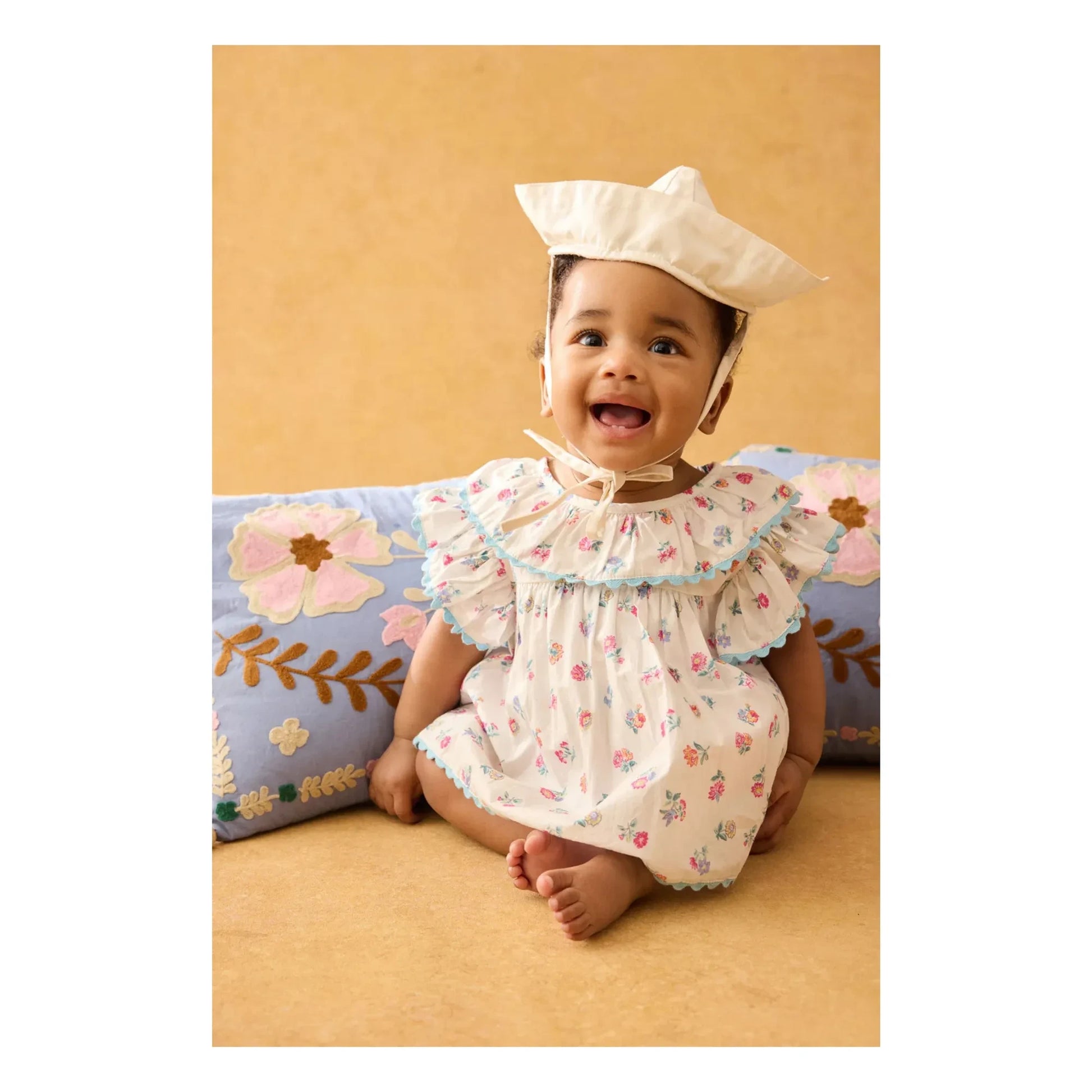 Louise Misha - Anusha Organic Cotton romper | White