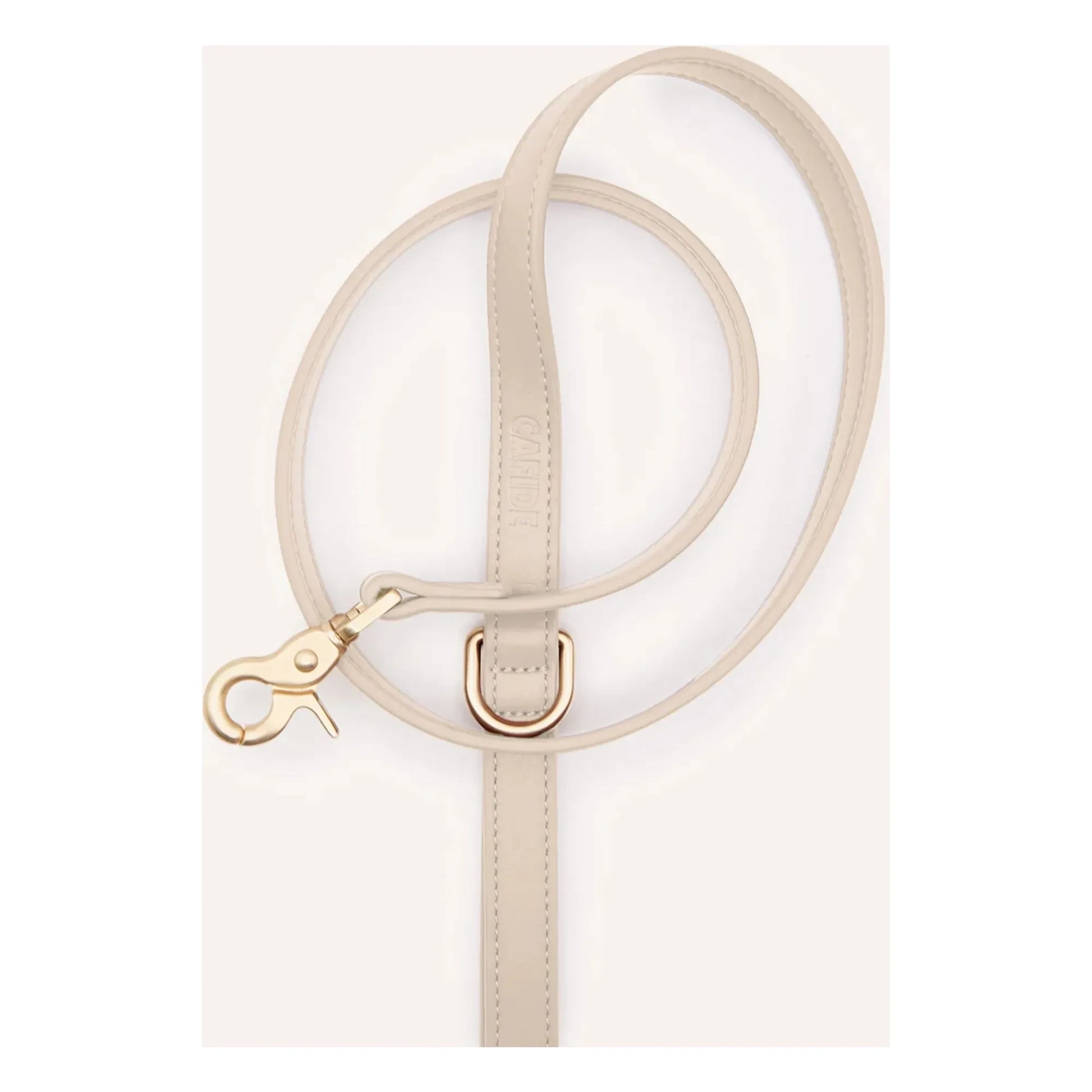 Cafide - 3 position dog leash in vegan leather | Beige