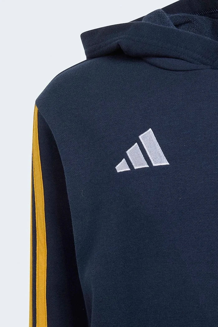 adidas Performance çocuklar için pamuklu kapüşonlu REAL MADRID sweatshirt